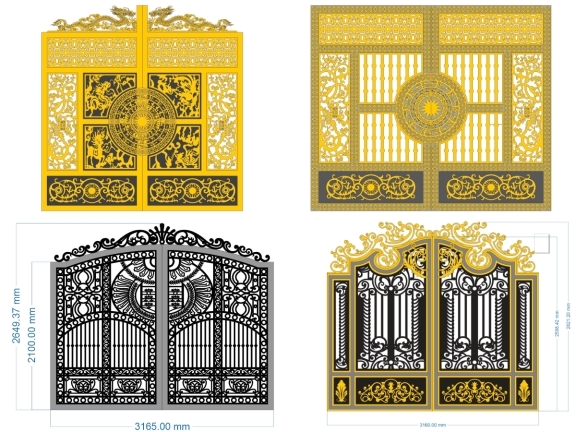 Tổng hợp 15 mẫu cổng 2 cánh đẹp mắt