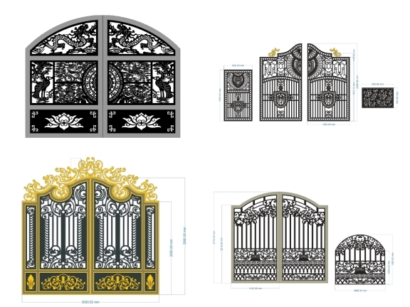 Tổng hợp 20 mẫu cổng 2 cánh đẹp