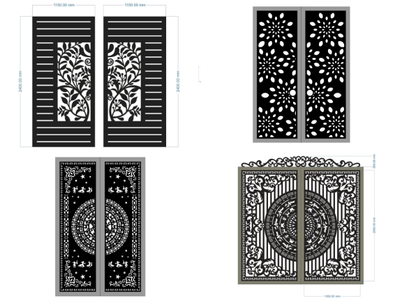 BST Tổng hợp 18 mẫu cổng 2 cánh đẹp mắt