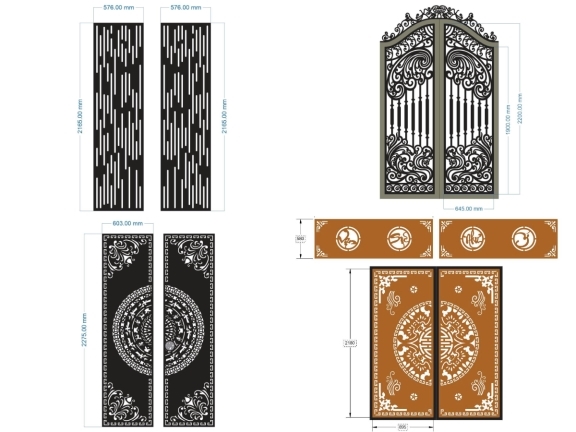 BST 18 mẫu cổng 2 cánh đẹp mắt