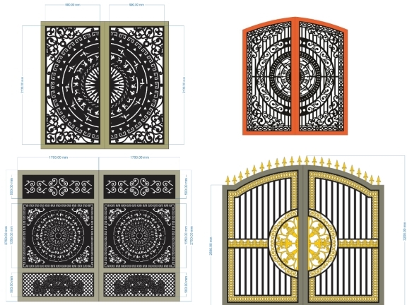 Tổng hợp 20 mẫu cổng 2 cánh đẹp mắt - Giá rẻ