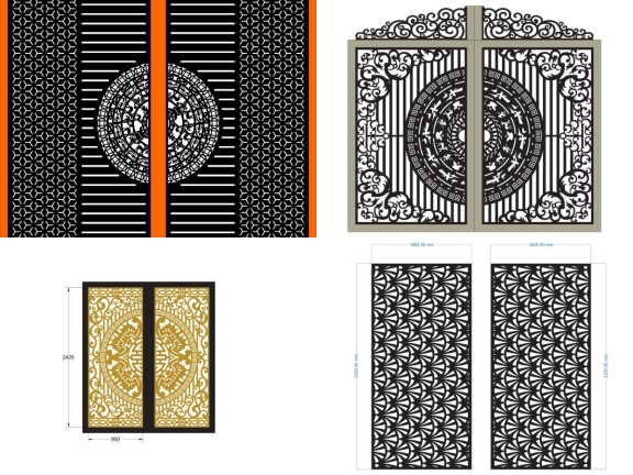 Tổng hợp 18 mẫu cổng 2 cánh đẹp mắt