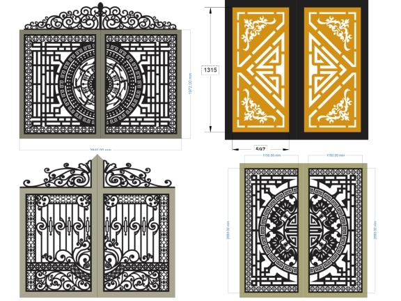 Tổng hợp 10 mẫu cổng 2 cánh đẹp mắt