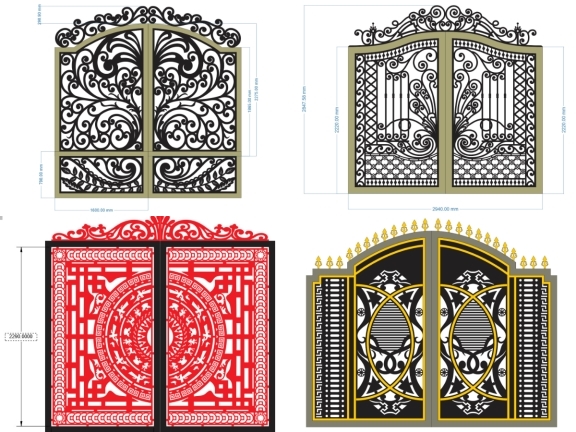 BST Tổng hợp 15 mẫu cổng 2 cánh đẹp mắt