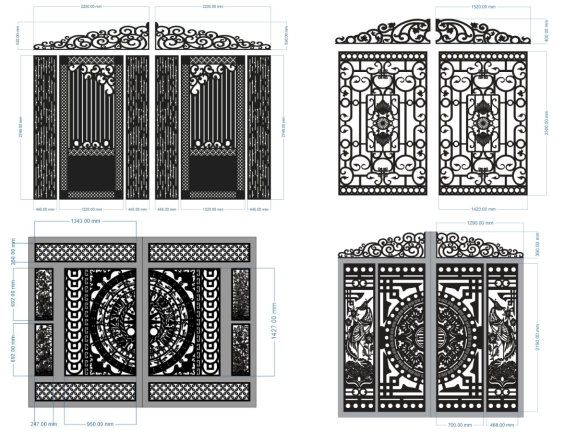 Tổng hợp 15 mẫu cổng 2 cánh