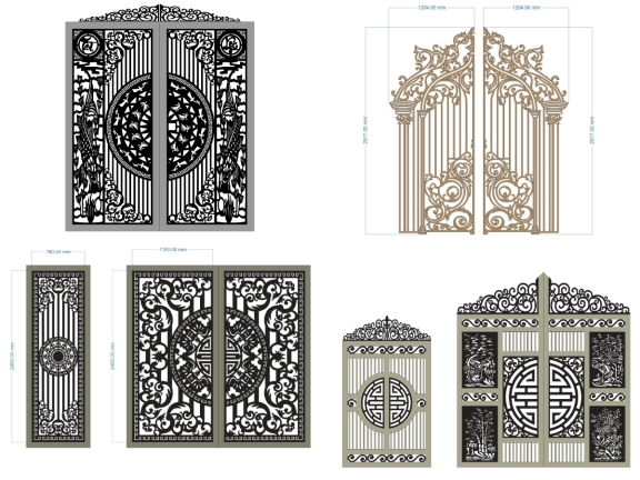 Tổng hợp 20 mẫu cổng 2 cánh đẹp mắt