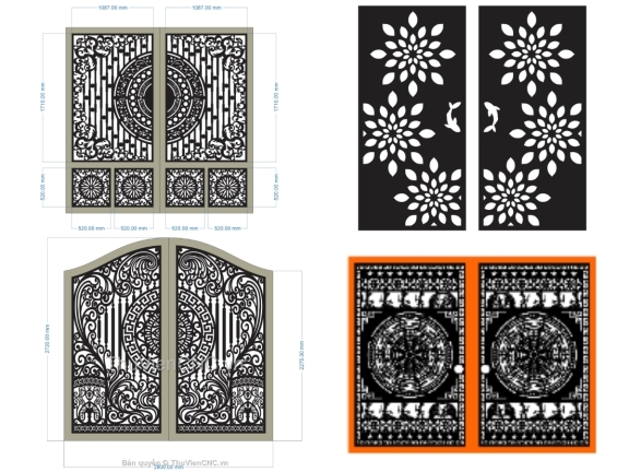 BST Tổng hợp 20 mẫu cổng 2 cánh đẹp mắt