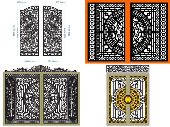 Tổng hợp 15 file cổng 2 cánh đẹp mắt 2026