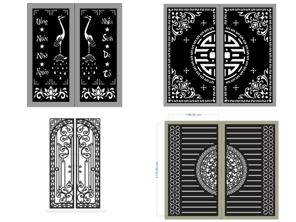 Tổng hợp 15 mẫu cổng 2 cánh nhà phố đẹp mắt