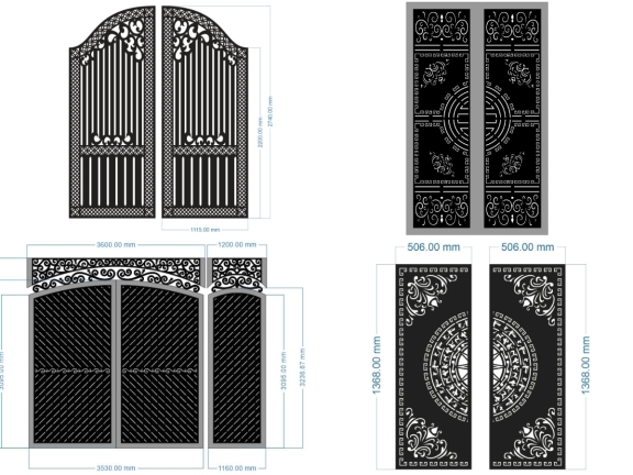 Tổng hợp 12 mẫu cổng 2 cánh nhà phố mới nhất