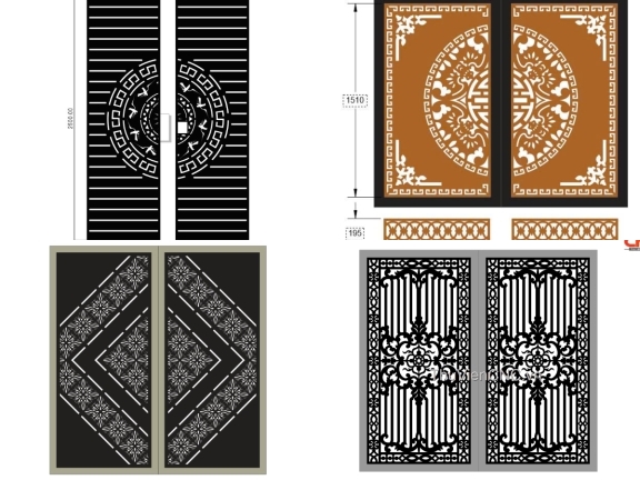 Tổng hợp 15 mẫu cổng 2 cánh nhà phố mới nhất