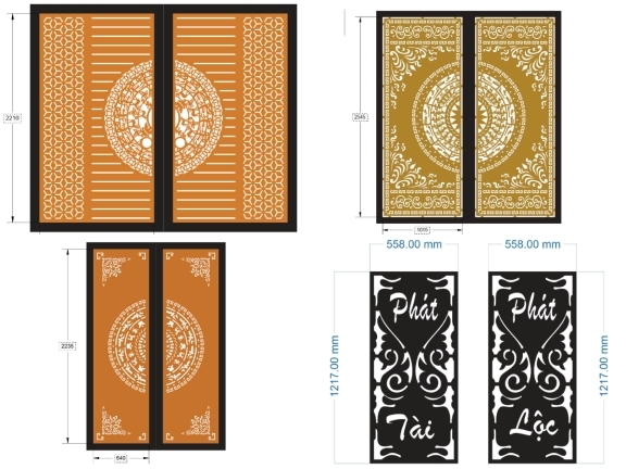 Tổng hợp 12 mẫu cổng 2 cánh nhà phố đẹp