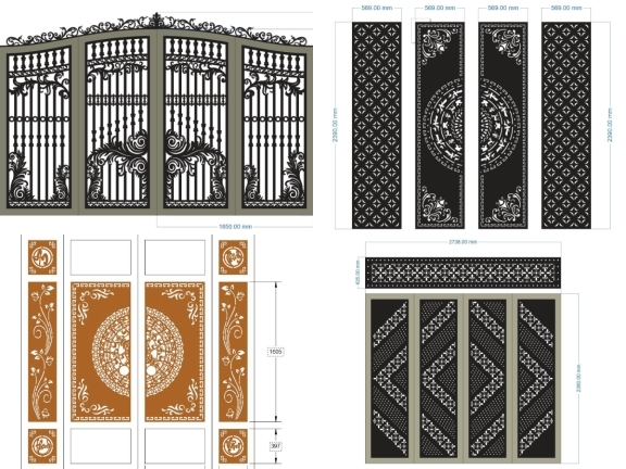 Tổng hợp 12 mẫu cổng 4 cánh mới