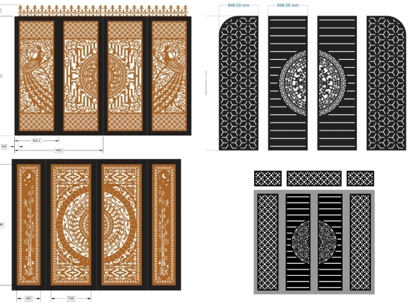 Tổng hợp 12 mẫu cổng 4 cánh