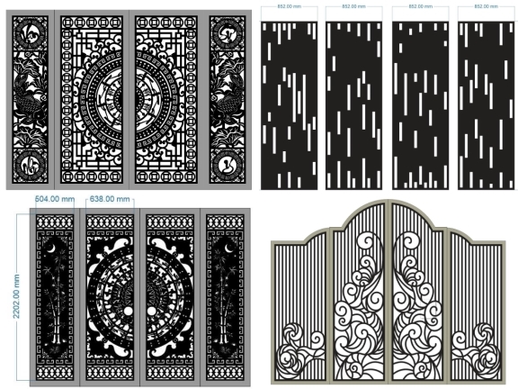 Tổng hợp 10 mẫu cổng 4 cánh