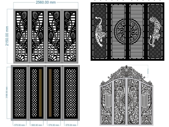 BST 20 mẫu cổng 4 cánh
