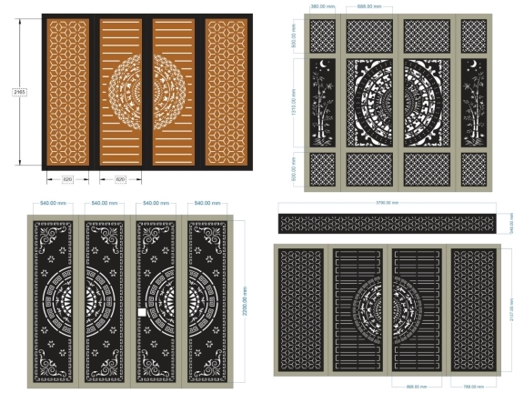 Tổng hợp 20 mẫu cổng 4 cánh