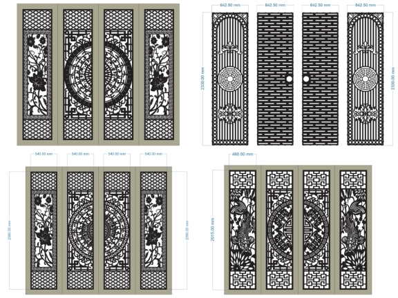 BST tổng hợp 10 mẫu cổng 4 cánh đẹp mắt