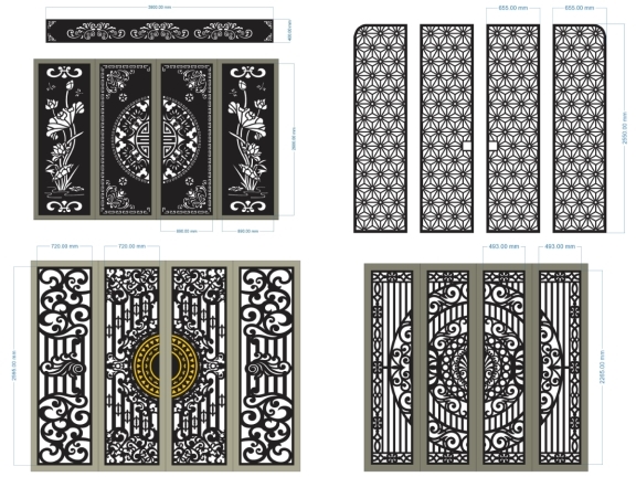 Tổng hợp 12 mẫu cổng 4 cánh đẹp mắt