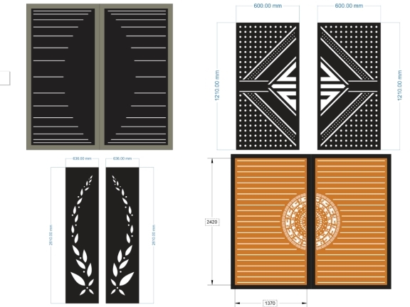 Tổng hợp 20 mẫu cổng giá rẻ 2 cánh cực đẹp