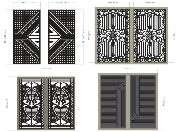 Tổng hợp 17 mẫu cổng hoa văn hiện đại đẹp