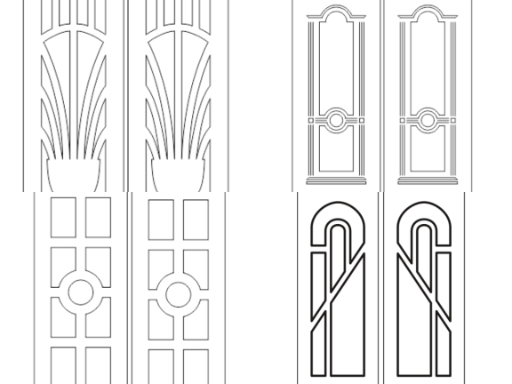 Tổng hợp 4 mẫu cửa CNC 2 cánh đơn giản