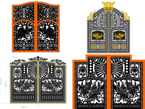 Tổng hợp 5 mẫu cổng 2 cánh ngựa