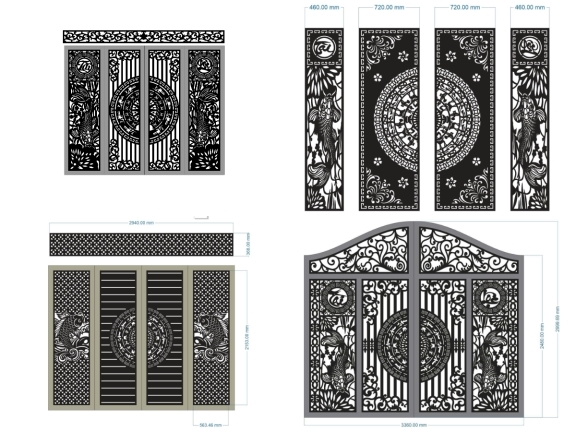 Tổng hợp cổng 4 cánh cá chép đẹp mắt 2026