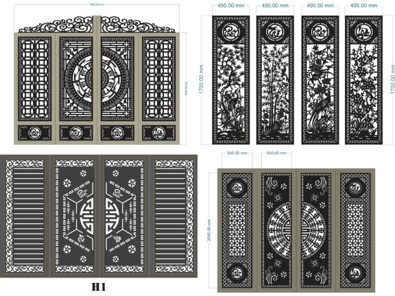 Tổng hợp cổng 4 cánh phát tài phát lộc