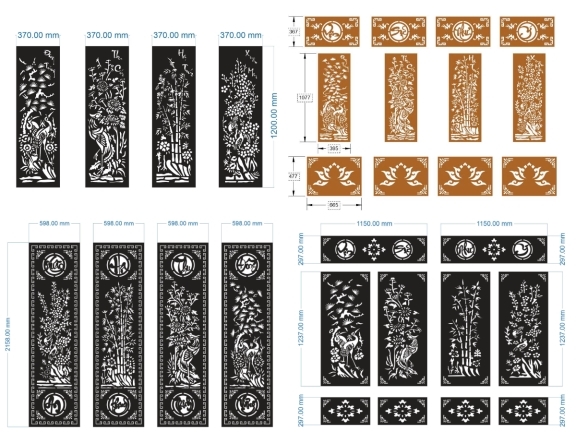 Tổng hợp cổng 4 cánh tứ quý đẹp mắt