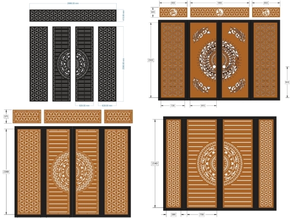 Tổng Hợp Mẫu Cổng 4 Cánh Trống Đồng CNC Đẹp – Chuẩn Tỷ Lệ