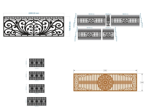 Tổng Hợp Mẫu Lan Can Sắt Sơn Tĩnh Điện Chuẩn CNC