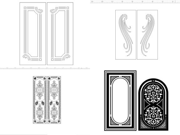 Tổng hợp trọn bộ 10 bản vẽ huỳnh cửa file corel