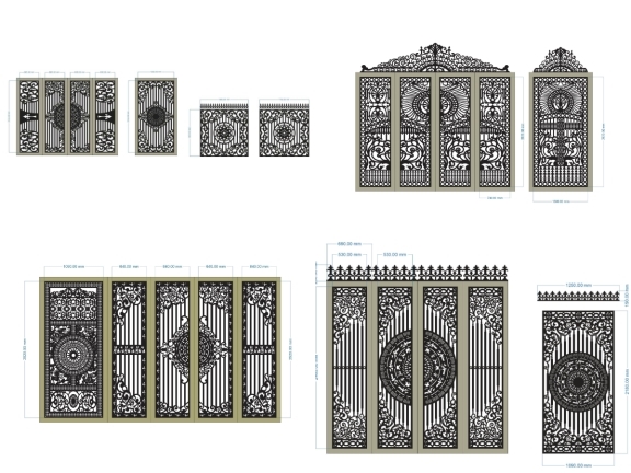 Top 10 mẫu cổng 4 cánh có cổng phụ