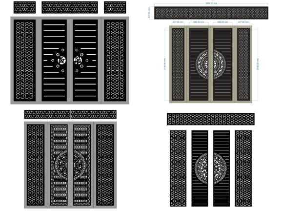 Top 10 mẫu cổng 4 cánh có ô thoáng mới đẹp