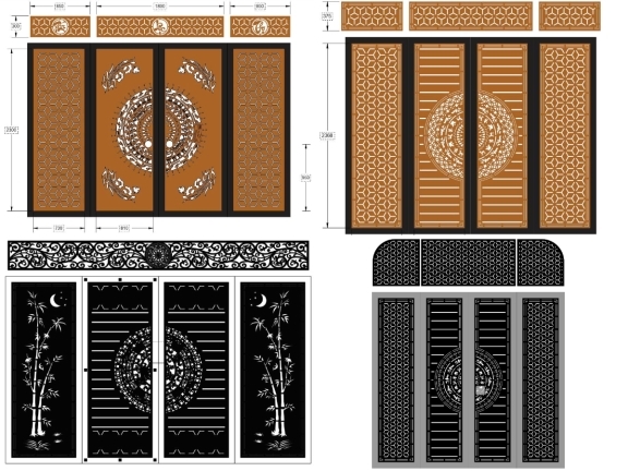 Top 10 mẫu cổng 4 cánh có ô thoáng đẹp