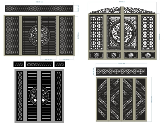 Top 10 mẫu cổng 4 cánh có ô thoáng đẹp 2026