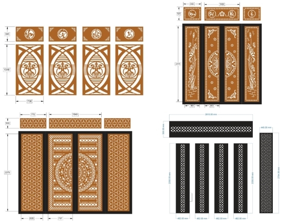 Top 10 mẫu cổng 4 cánh có ô thoáng đẹp mắt