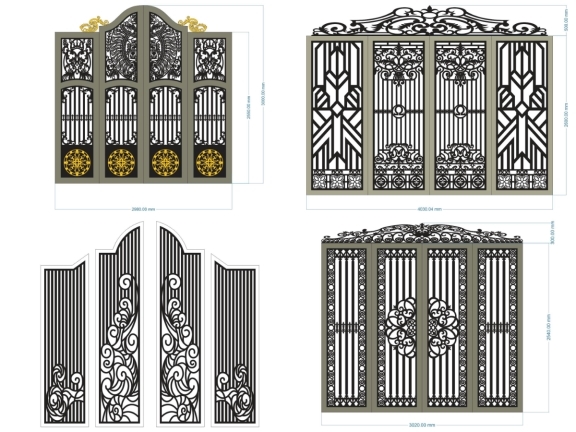 Top 10 mẫu cổng 4 cánh có vòm (1)
