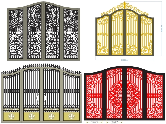 Top 10 file cổng 4 cánh có vòm đẹp mắt