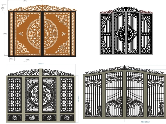 Top 10 mẫu cổng 4 cánh có vòm mới đẹp