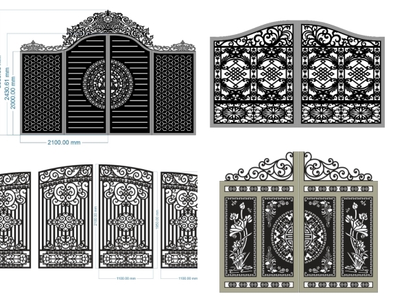 Tổng hợp 10 mẫu cổng 4 cánh có vòm đẹp
