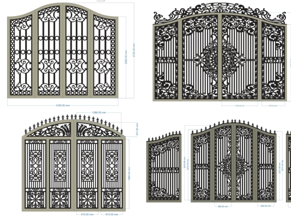 Top 10 mẫu cổng 4 cánh có vòm (4)