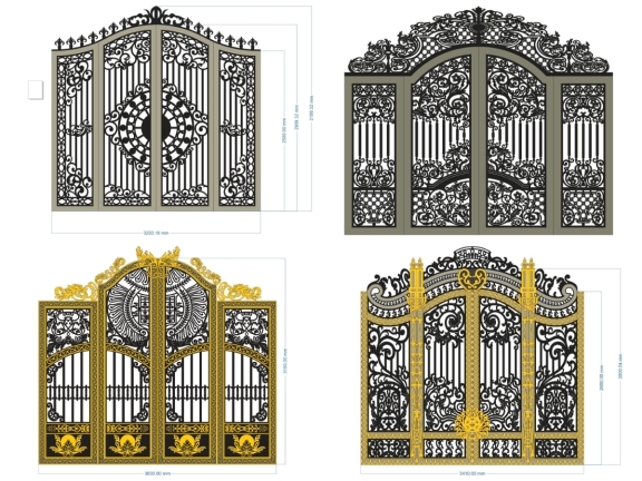 Tổng hợp 10 mẫu cổng 4 cánh có vòm