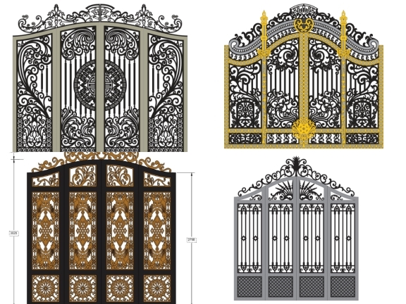 Top 10 mẫu cổng 4 cánh có vòm (6)