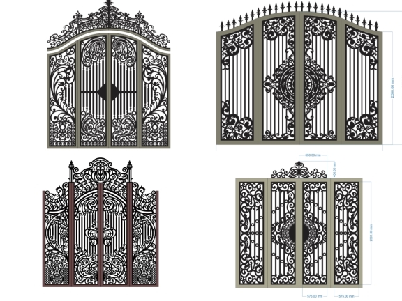 Top 10 mẫu cổng 4 cánh có vòm đẹp