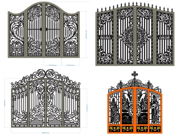 Top 10 file cổng 4 cánh có vòm đẹp