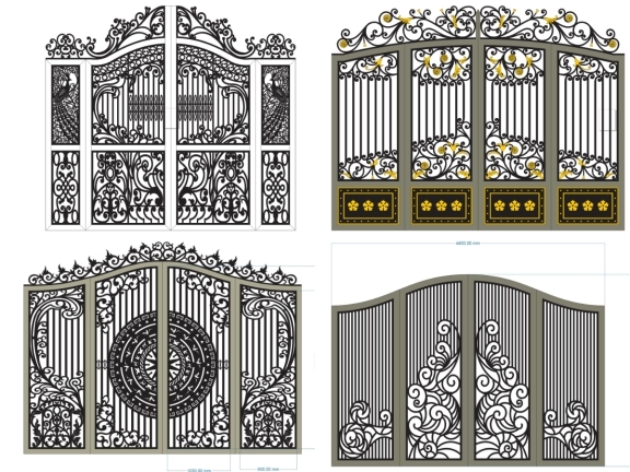 Top 10 file cổng 4 cánh có vòm mới