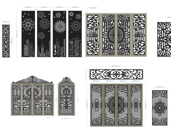 Top 7 mẫu cổng 4 cánh cổng phụ