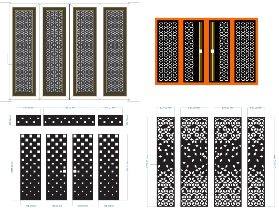 BST 10 mẫu cổng 4 cánh hoa văn đơn giản đẹp